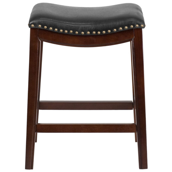 Nice 26" High Backless Wood Counter Height Stool w/ LeatherSoft Seat Backless Design kitchen and dining room furniture in  Orlando at Capital Office Furniture