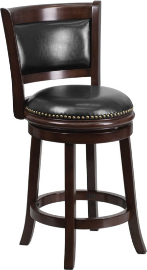 Buy Transitional Style Stool 24" Cappuccino Wood Stool in  Orlando at Capital Office Furniture