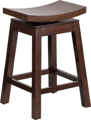 Buy Rustic Style Stool 26" Cappuccino Swivel-Return in  Orlando at Capital Office Furniture