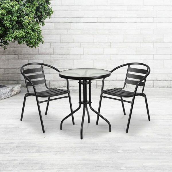 Buy Table and Chair Set 23.75RD Black Patio Table Set near  Saint Cloud at Capital Office Furniture