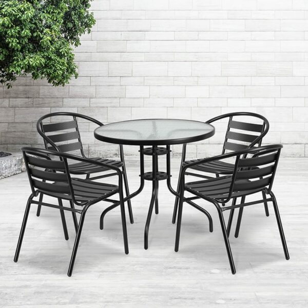 Buy Table and Chair Set 31.5RD Black Patio Table Set near  Daytona Beach at Capital Office Furniture