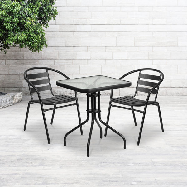 Buy Table and Chair Set 23.5SQ Black Patio Table Set near  Leesburg at Capital Office Furniture