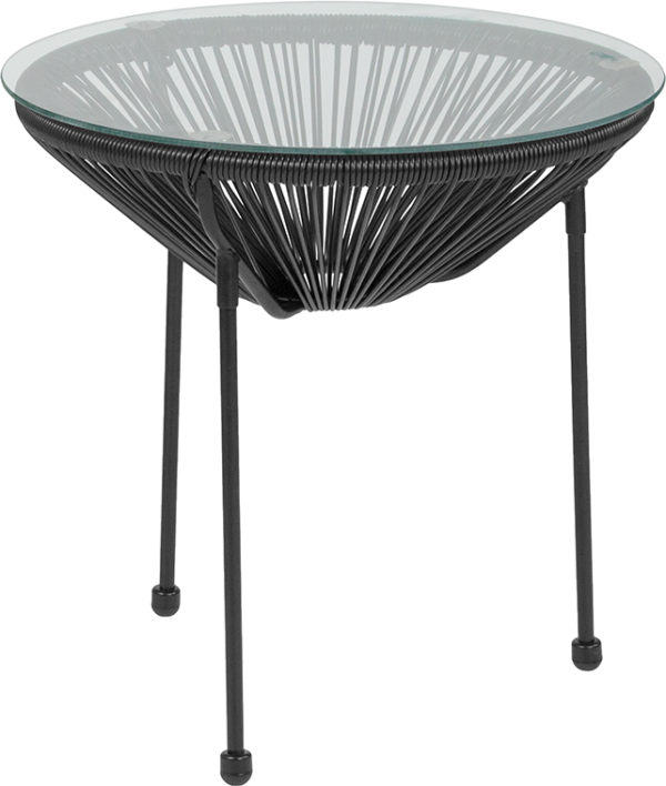 Buy Bungee Glass Table Black Bungee Glass Table near  Bay Lake at Capital Office Furniture