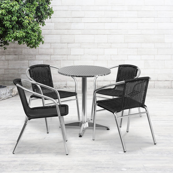 Buy Table and Chair Set 23.5RD Aluminum Table/4 Chairs in  Orlando at Capital Office Furniture