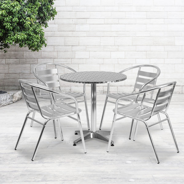 Buy Table and Chair Set 27.5RD Aluminum Table Set near  Leesburg at Capital Office Furniture