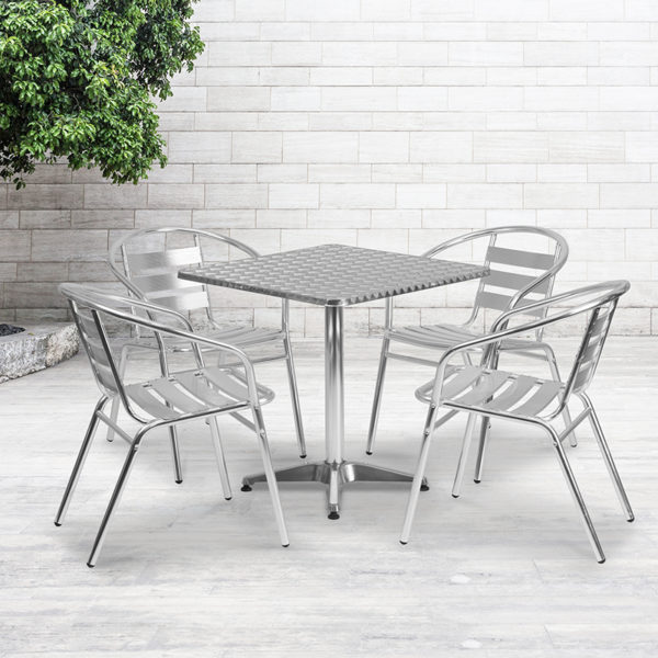 Buy Table and Chair Set 27.5SQ Aluminum Table Set near  Casselberry at Capital Office Furniture