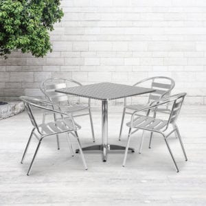Buy Table and Chair Set 31.5SQ Aluminum Table Set in  Orlando at Capital Office Furniture