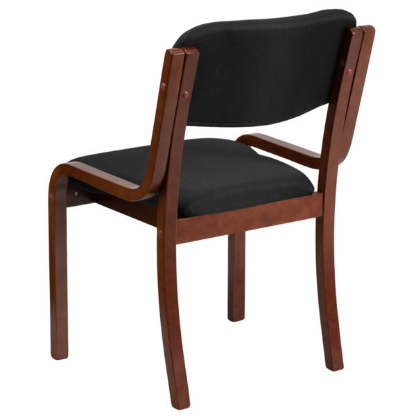 Shop for Walnut Wood Black Side Chairw/ Open Back Design near  Saint Cloud at Capital Office Furniture