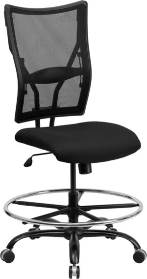 Buy Contemporary Big & Tall Draft Stool Black Mesh 400LB Draft Chair near  Clermont at Capital Office Furniture
