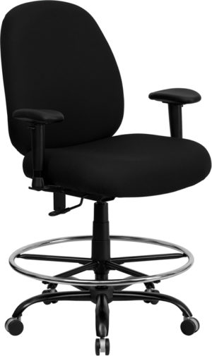 Buy Contemporary Big & Tall Draft Stool Black Fabric 400LB Draft Chair near  Apopka at Capital Office Furniture