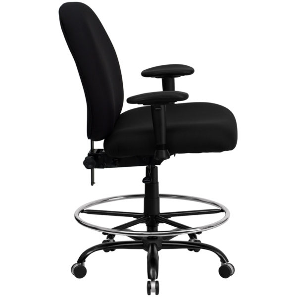Nice HERCULES Series Big & Tall 400 lb. Rated Fabric Ergonomic Drafting Chair w/ Adjustable Back Height & Arms High Back Design office chairs near  Daytona Beach at Capital Office Furniture