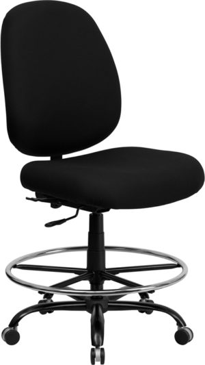 Buy Contemporary Big & Tall Draft Stool Black Fabric 400LB Draft Chair in  Orlando at Capital Office Furniture