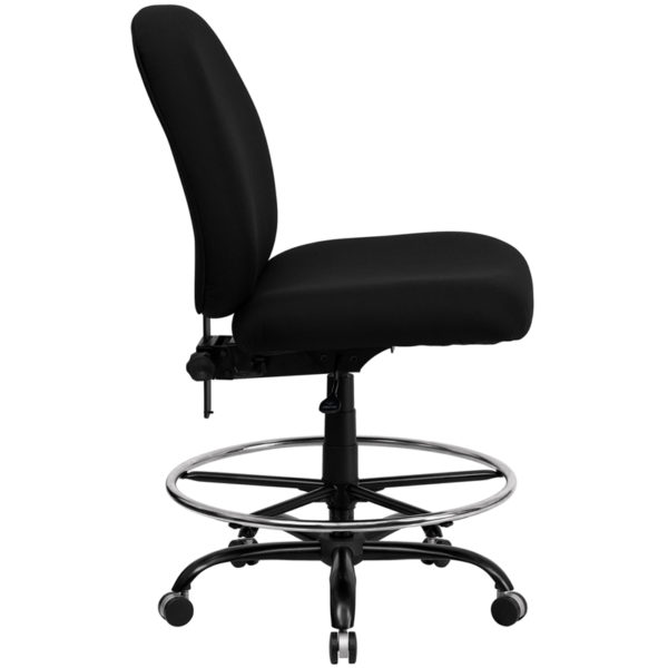 Nice HERCULES Series Big & Tall 400 lb. Rated Fabric Ergonomic Drafting Chair w/ Adjustable Back Height High Back Design office chairs near  Clermont at Capital Office Furniture