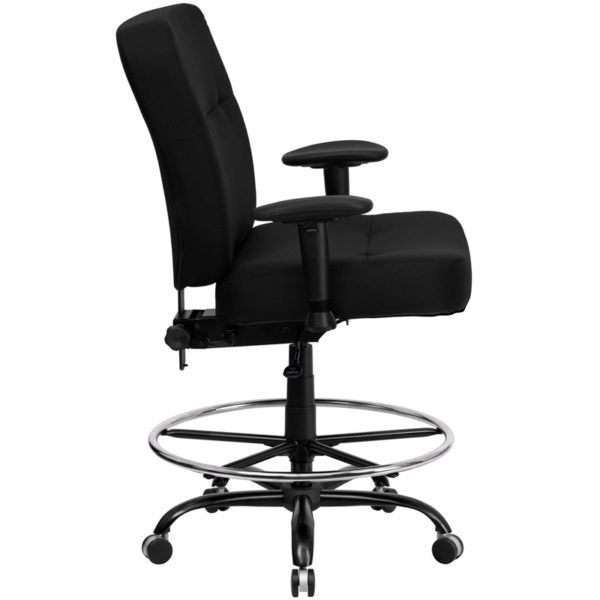 Nice HERCULES Series Big & Tall 400 lb. Rated Fabric Rectangular Back Ergonomic Draft Chair w/ Adjustable Arms High Back Design office chairs in  Orlando at Capital Office Furniture