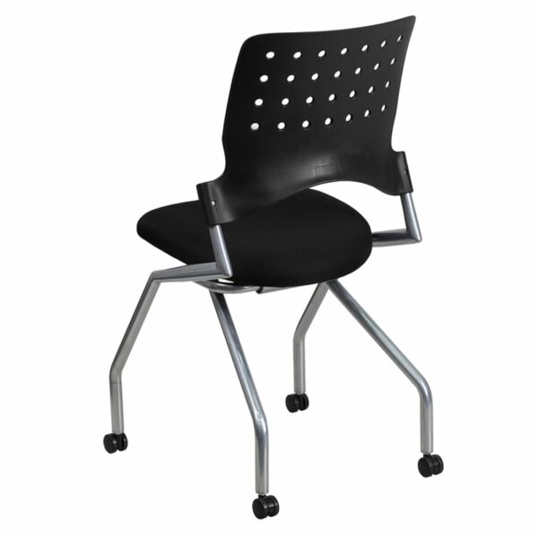 Shop for Black Fabric Nesting Chairw/ Perforated Plastic Back allows air circulation near  Clermont at Capital Office Furniture