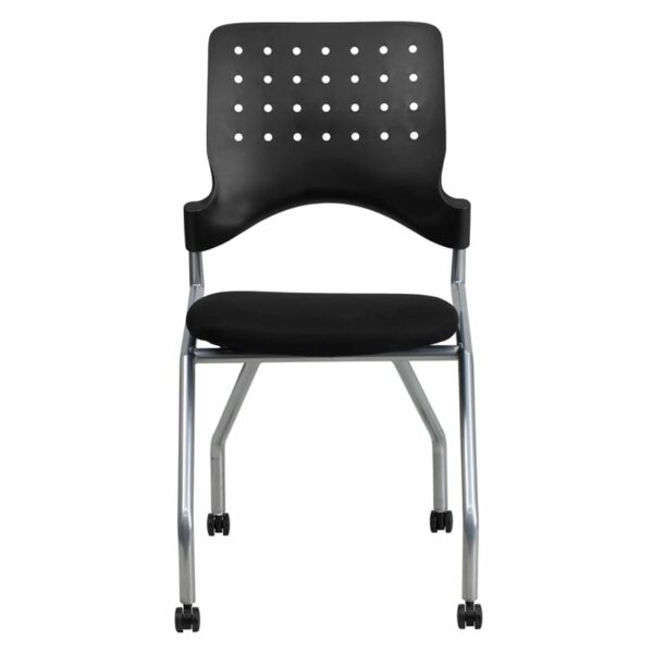 New office guest and reception chairs in black w/ Silver Powder Coated Frame at Capital Office Furniture in  Orlando at Capital Office Furniture
