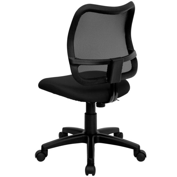 Shop for Black Mid-Back Task Chairw/ Curved Ventilated Black Mesh Back near  Sanford at Capital Office Furniture