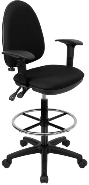 Buy Contemporary Draft Stool Black Fabric Draft Chair w/Arm near  Daytona Beach at Capital Office Furniture