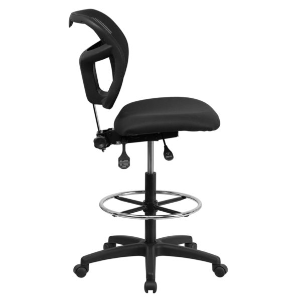 Nice Mid-Back Mesh Drafting Chair w/ Back Height Adjustment Built-In Lumbar Support office chairs near  Altamonte Springs at Capital Office Furniture