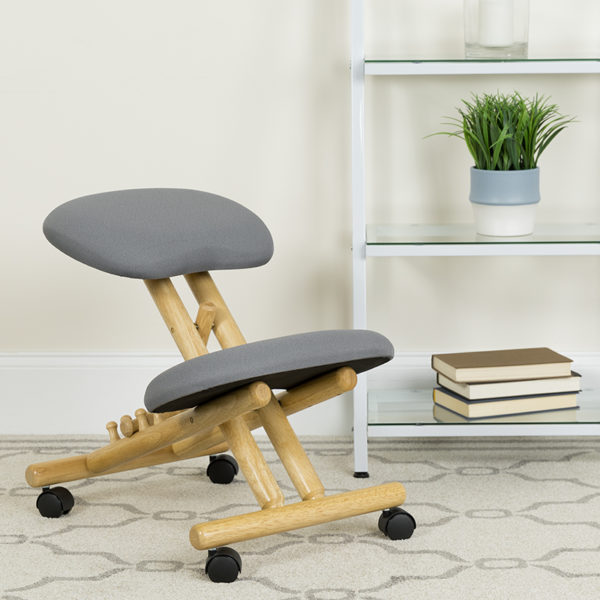 Buy Contemporary Style Gray Mobile Wood Kneeler Chair near  Saint Cloud at Capital Office Furniture