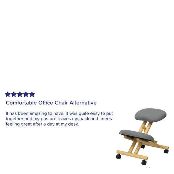Nice Mobile Wooden Ergonomic Kneeling Office Chair in Fabric CA117 Fire Retardant Foam office chairs near  Casselberry at Capital Office Furniture