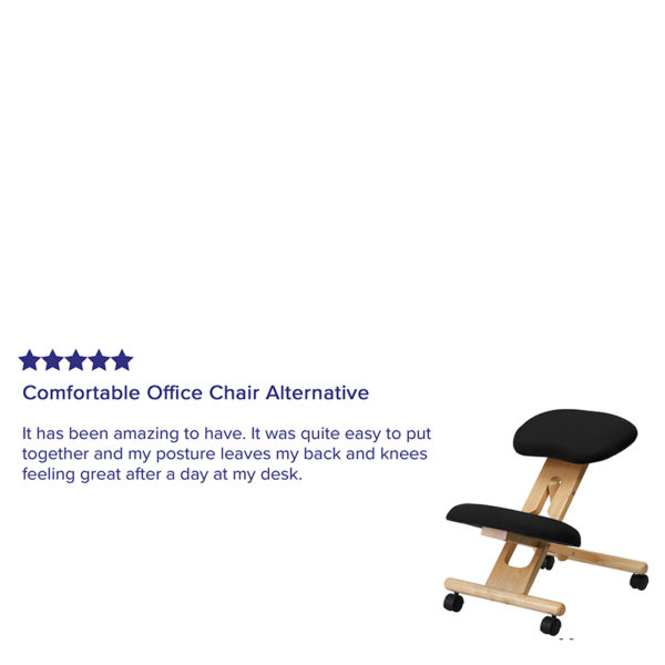 Nice Mobile Wooden Ergonomic Kneeling Office Chair in Fabric CA117 Fire Retardant Foam office chairs in  Orlando at Capital Office Furniture