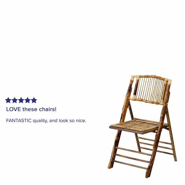 Nice American Champion Bamboo Folding Chair Supportive Braces provide extra seat support folding chairs near  Winter Park at Capital Office Furniture