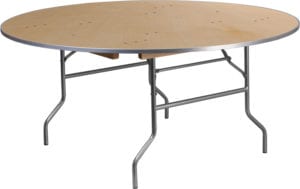 Buy Ready To Use Banquet Table 66RND Wood Fold Table-Met Edge near  Casselberry at Capital Office Furniture
