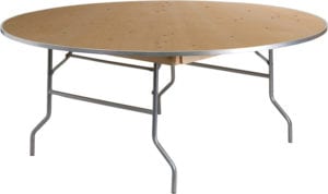 Buy Ready To Use Banquet Table 72RND Wood Fold Table-Met Edge near  Leesburg at Capital Office Furniture