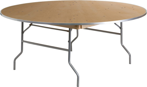 Buy Ready To Use Banquet Table 72RND Wood Fold Table-Met Edge near  Kissimmee at Capital Office Furniture