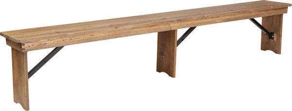Buy Rustic Style 8'x12" Folding Farm Bench near  Kissimmee at Capital Office Furniture