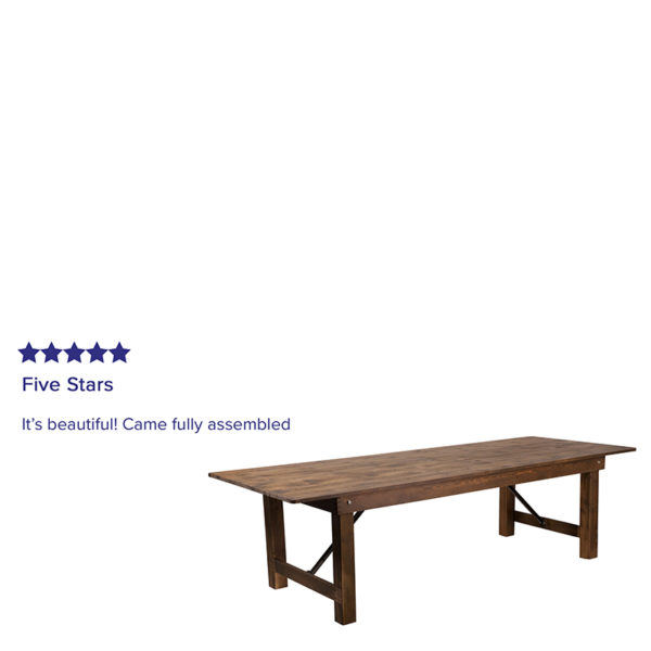 Shop for 9'x40" Folding Farm Tablew/ .875" Thick Table Top near  Bay Lake at Capital Office Furniture