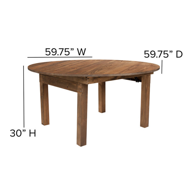 Rustic & Antique Pine Dining Room Table Foldable for easy transport and storage restaurant tables near  Leesburg at Capital Office Furniture