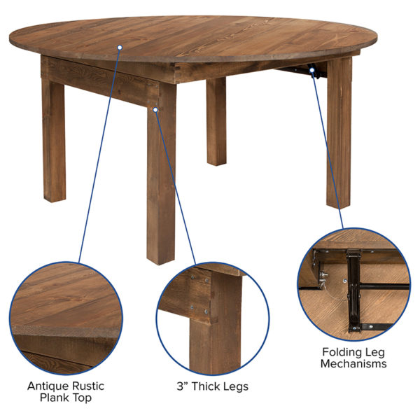 Nice HERCULES Series Round Dining Table | Farm Inspired