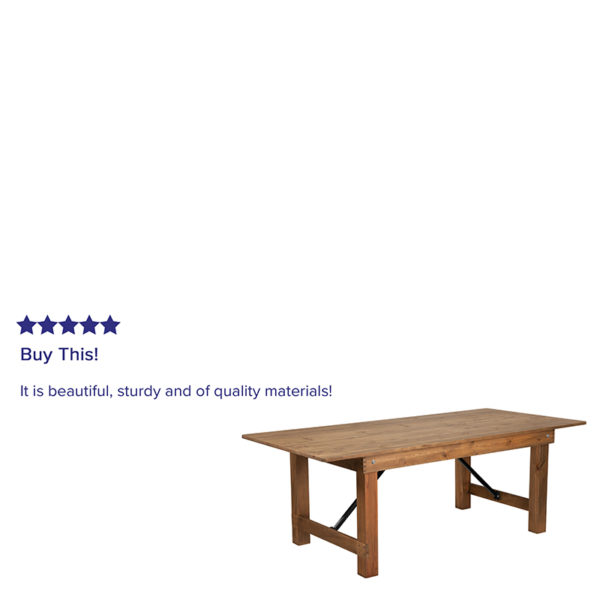Shop for 8'x40" Folding Farm Tablew/ .875" Thick Table Top near  Bay Lake at Capital Office Furniture