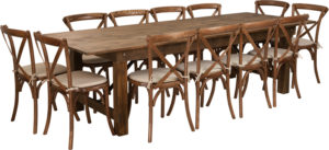 Buy Farm Table and Chair Set 9'x40" Farm Table/12 Chair Set near  Oviedo at Capital Office Furniture