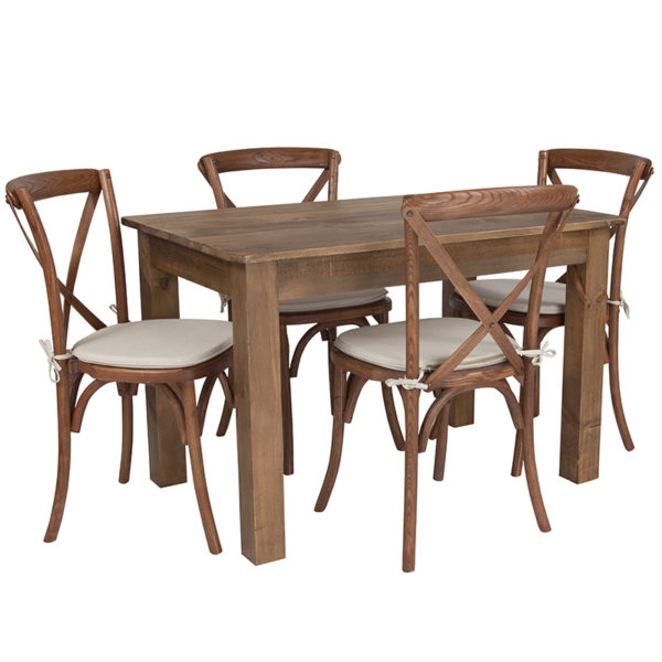 Buy Farm Table and Chair Set 46x30 Farm Table/4 Chair Set near  Ocoee at Capital Office Furniture
