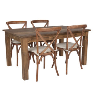 Buy Farm Table and Chair Set 60x38 Farm Table/4 Chair Set near  Windermere at Capital Office Furniture