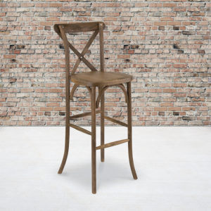 Buy Stackable Bistro Style Stool Antique Cross Back Barstool near  Apopka at Capital Office Furniture