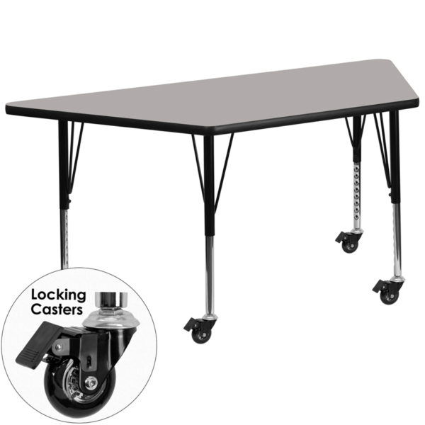 Buy Collaborative Trapezoid Activity Table 25x45 TRAP Grey Activity Table near  Oviedo at Capital Office Furniture