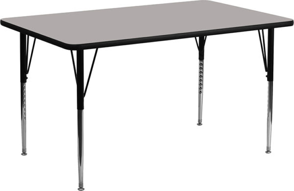 Find 1.25" Thick High Pressure Grey Laminate Top with Black Edge Band activity tables near  Casselberry at Capital Office Furniture