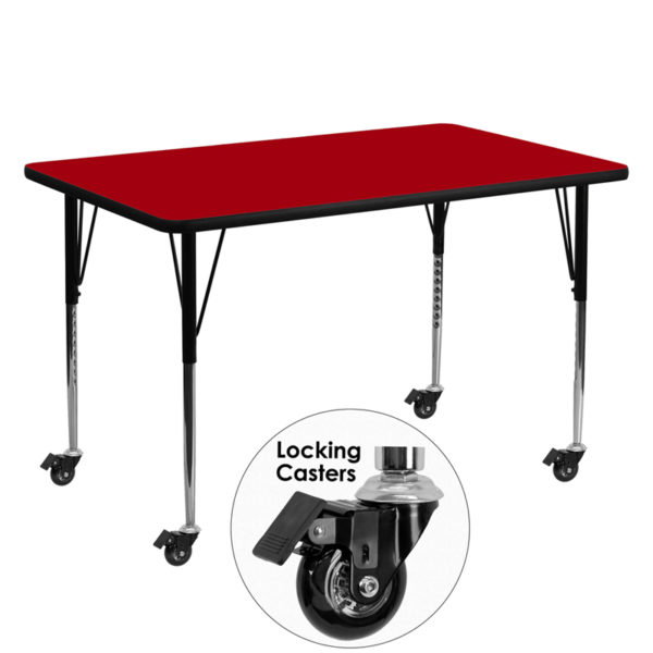 Buy Popular Rectangular Activity Table 30x60 REC Red Activity Table near  Windermere at Capital Office Furniture