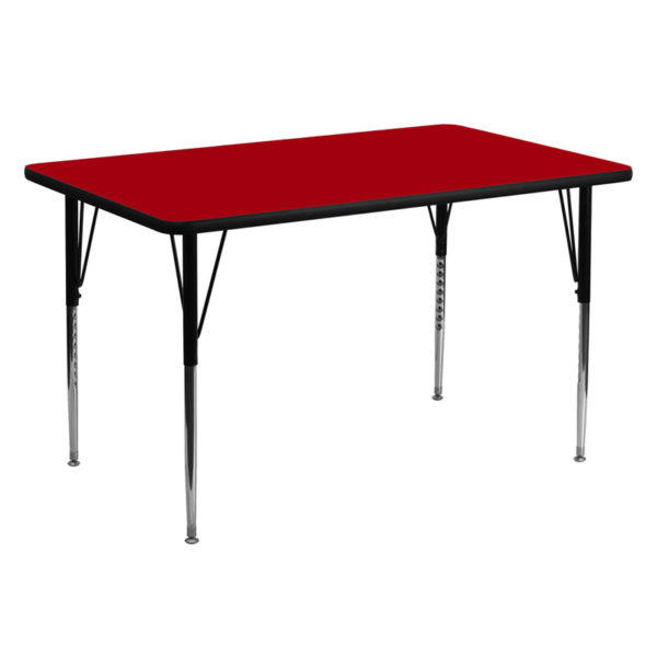 Buy Popular Rectangular Activity Table 30x60 REC Red Activity Table near  Daytona Beach at Capital Office Furniture