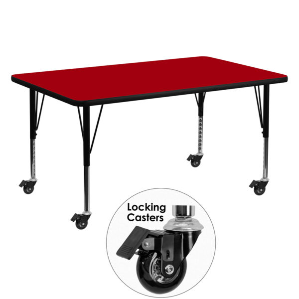 Buy Popular Rectangular Activity Table 30x60 REC Red Activity Table near  Altamonte Springs at Capital Office Furniture