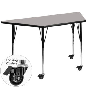 Buy Collaborative Trapezoid Activity Table 30x57 TRAP Grey Activity Table in  Orlando at Capital Office Furniture