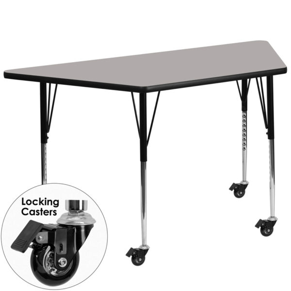 Buy Collaborative Trapezoid Activity Table 30x57 TRAP Grey Activity Table near  Oviedo at Capital Office Furniture
