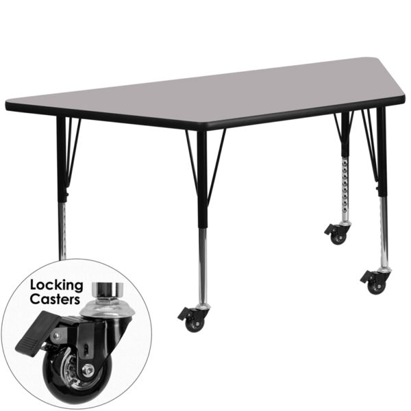 Buy Collaborative Trapezoid Activity Table 30x57 TRAP Grey Activity Table near  Altamonte Springs at Capital Office Furniture