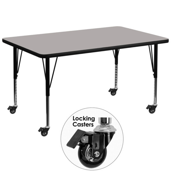 Buy Popular Rectangular Activity Table 36x72 REC Grey Activity Table near  Windermere at Capital Office Furniture