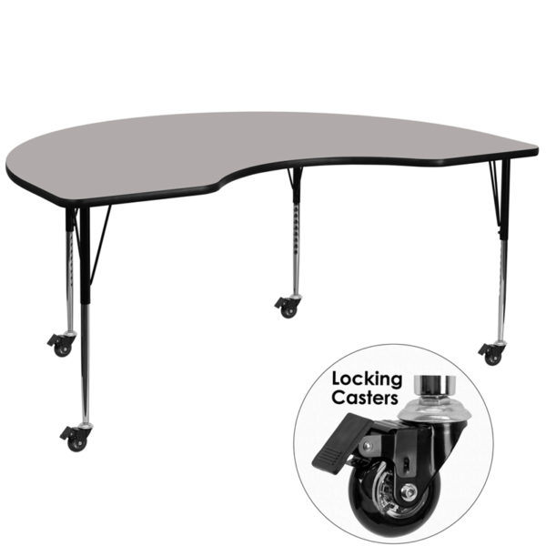 Buy Collaborative Kidney Activity Table 48x72 KDNY Grey Activity Table near  Casselberry at Capital Office Furniture