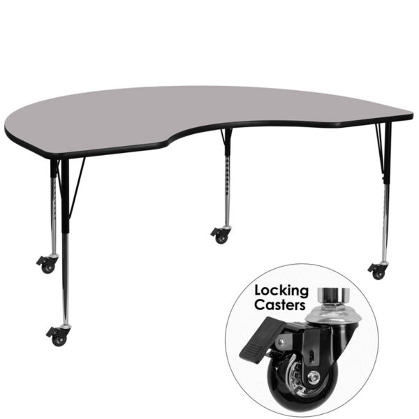 Buy Collaborative Kidney Activity Table 48x72 KDNY Grey Activity Table near  Saint Cloud at Capital Office Furniture